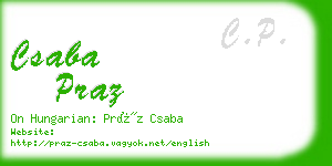 csaba praz business card